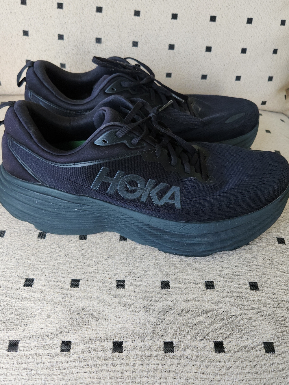 Hoka Bondi 8 Men's Black Athletic Running Shoes Comfort Breathable Light 13.5